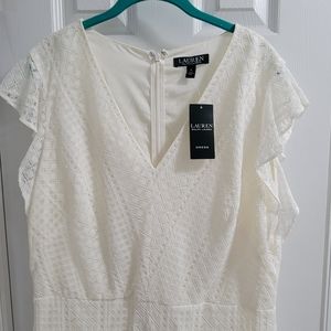 Lace Ralph Lauren Dress size 16 off white